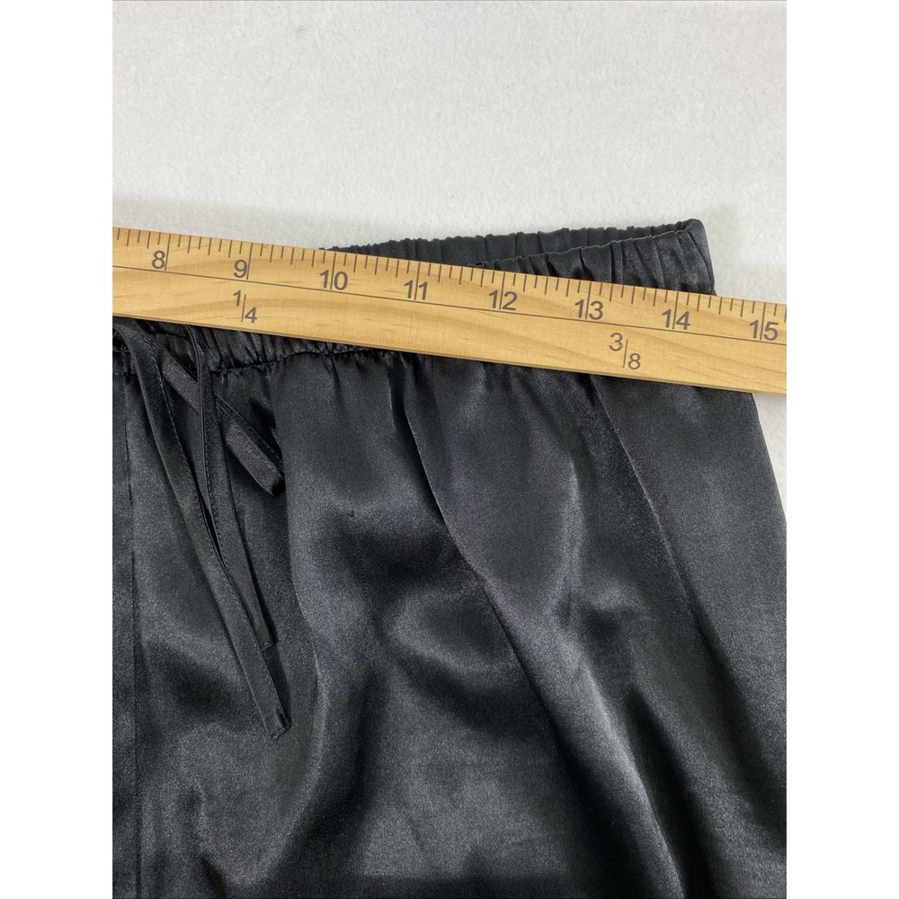 Secret‎ Treasures Pajama Set Womens Medium Satin Animal Print Top Black Bottoms - Picture 12 of 15